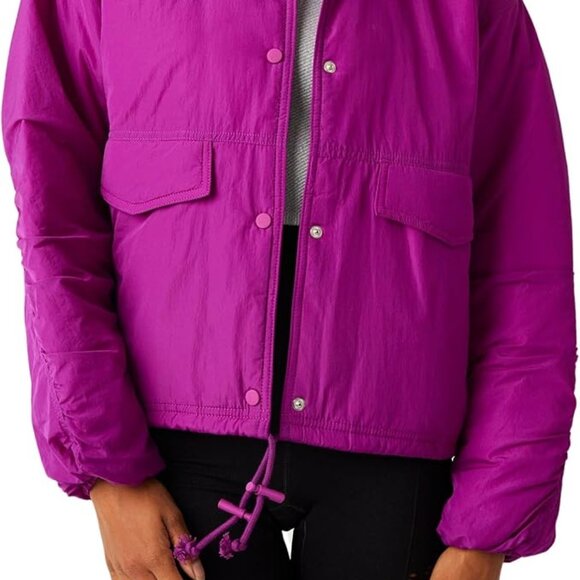 NWT Free People 🩷 Off The Bleachers Coaches Jacket - Picture 5 of 8